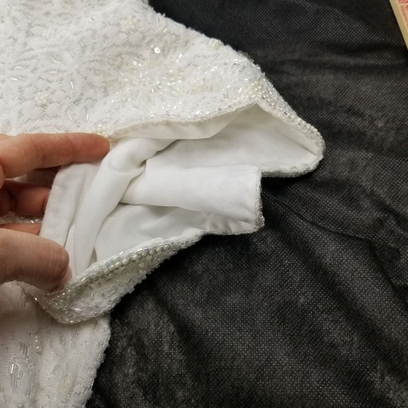 Fashion Bug White Beaded Formal Top Sz 24 (2X/3X) Wedding Party Mother of Bride - Picture 16 of 16